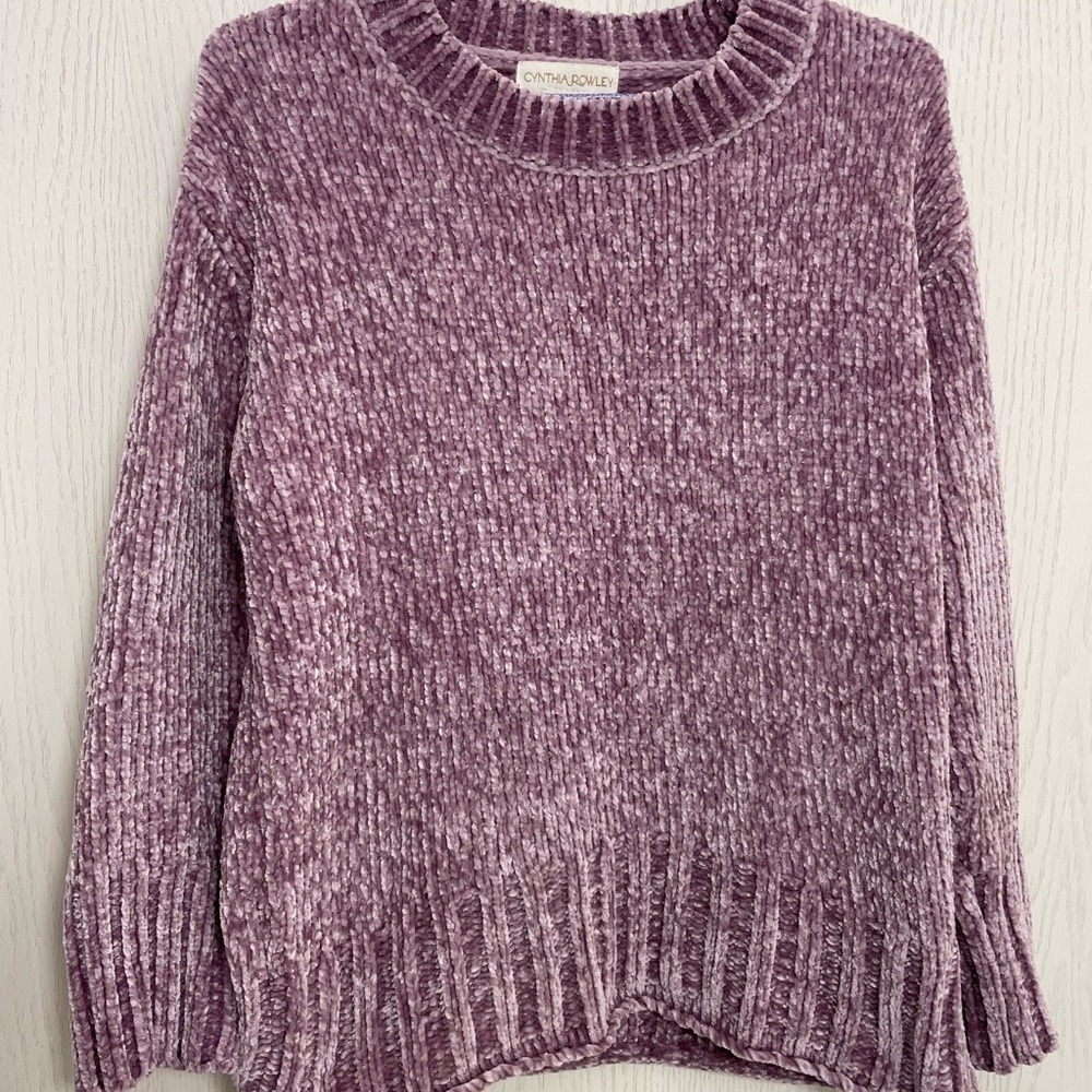 Cynthia Rowley Lavender Chenille Sweater